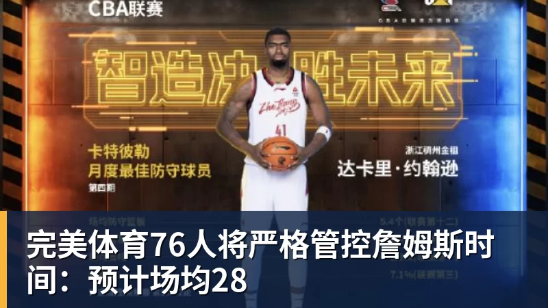 完美体育76人将严格管控詹姆斯时间:预计场均28